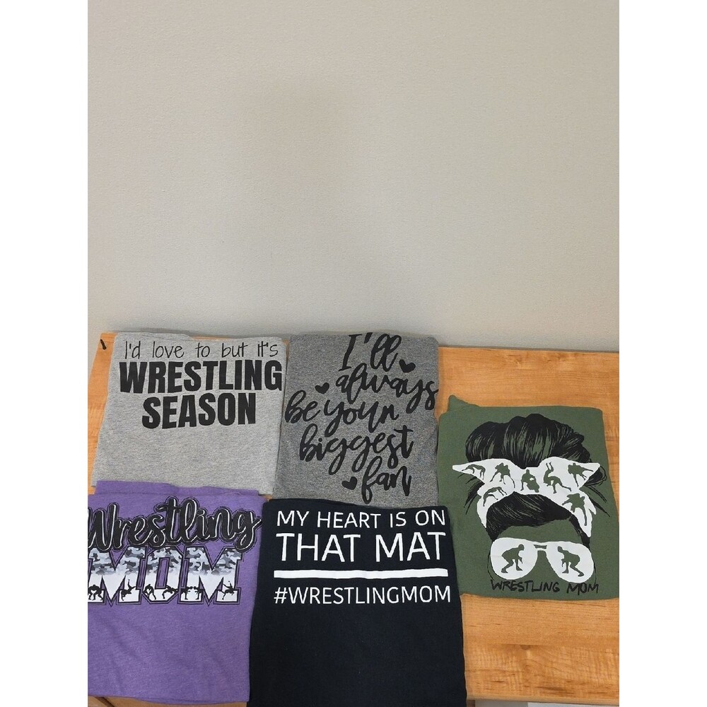 Gildan And Bella Canvas Wresting Mom T-shirts Set Of Five